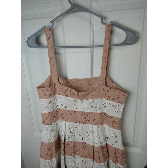 Loft Striped Lace Knee Length Tank Dress. Size 6 - Picture 8 of 10
